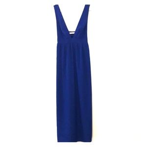 Royal blue ankle length dress